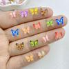 50Pcs New Cute Resin Small Sparkling Butterfly Flat Back Ornament Jewelry Making Manicure Hairwear  Accessories