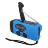 Solar Emergency Hand Crank Radio AM FM WB NOAA Portable Radio with Power Bank LED Light for Outdoor Blue