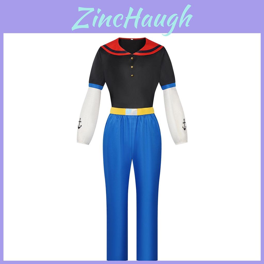 Popeye The Sailor Cosplay Costume For Anime Role Play With Polyester Fabric For Halloween And Party Costumes