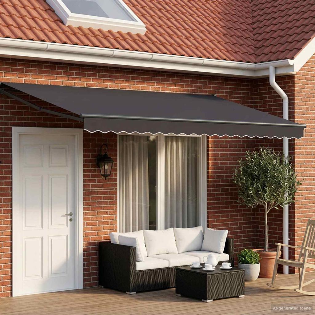 Electric Retractable Awning Anthracite 4 x 2 m