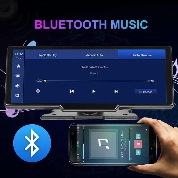 HD 9.3" Screen Portable DashCam Suppport Rear Camera Built In Camera Supports Wireless ćar-Pláy&Android Auto/ Voice Control