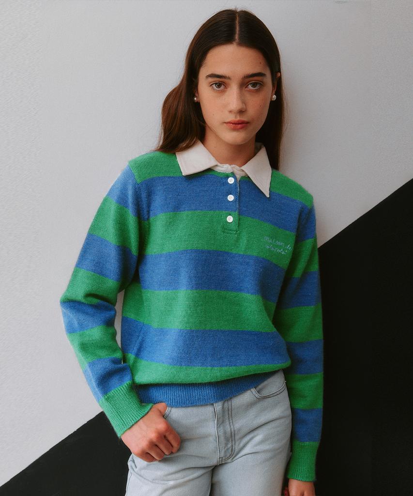 ROLAROLA Stripe Pk Knit Green