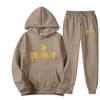Hot-selling Fleece Pullover Hoodie Sweatpants Set Men and Women Youth Fashion Casual Letter Printing 2-piece Set