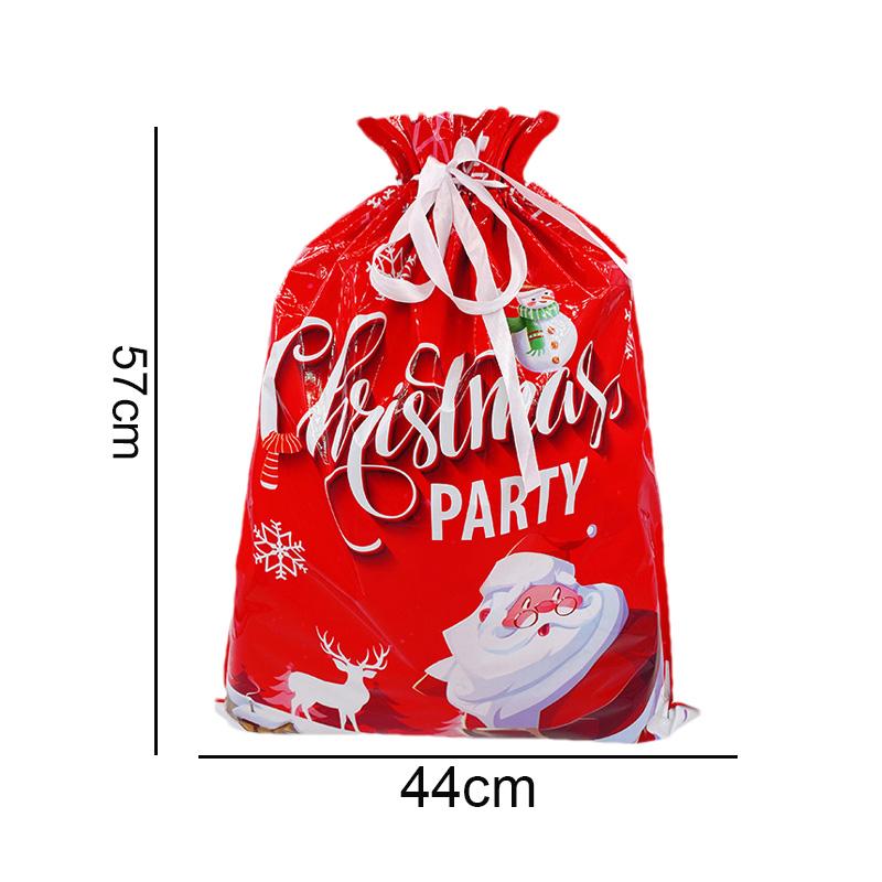 Christmas Gift Bags Large Capacity Merry Christmas Drawstring Gift Packaging Bags 2025 Navidad Party Candy Cookie Wrap Pouch