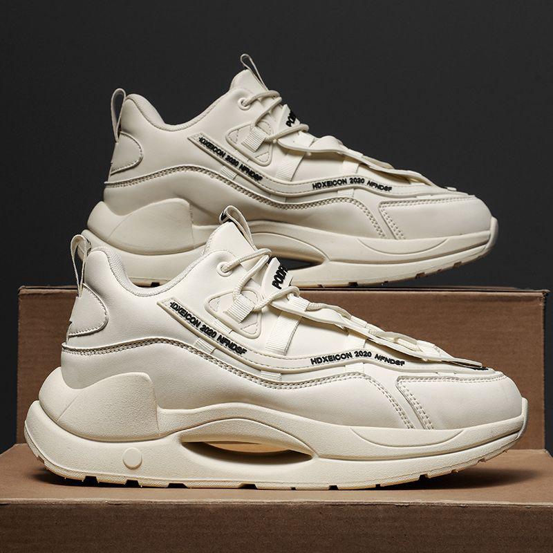 Men's Height-Boosting Leather Shoes: 10cm, 8cm, 6cm Options, Casual Sports, Thick-Soled for Autumn/Winter.