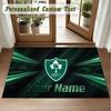 Crystal Velvet Square Rug Custom NameIreland Rugby Pattern Non Slip Home Floor Decor Rug