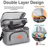 Extra-Large Double-Layer Insulated Picnic Bag - Thick, Waterproof, and Cold-Keeping Lunch Carrier with Ice Pack
