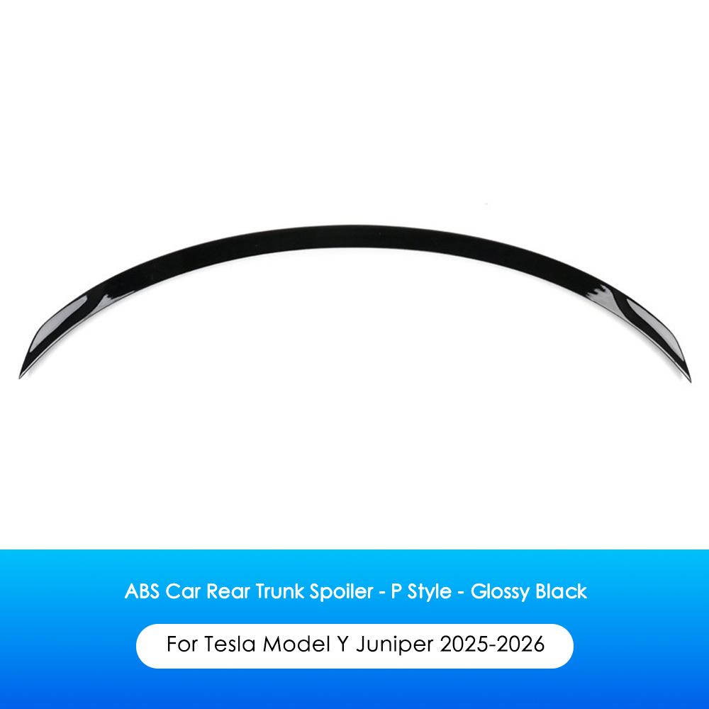 Heenvn ABS Carbon Fiber Spoiler For Tesla Model Y Juniper 2025 2026 Rear Trunk Wing Lid Spoiler Original Modified Car Exterior