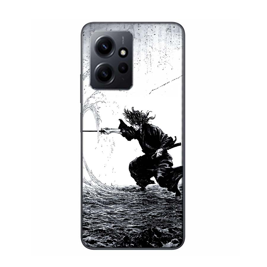 Manga Vagabond Phone Case For Redmi Note 14 15 Pro 5G 13 12 Pro Plus 11 11T 11E 11S 10 Pro 10S 9 9S Cover Cell Clear TPU Capa Co