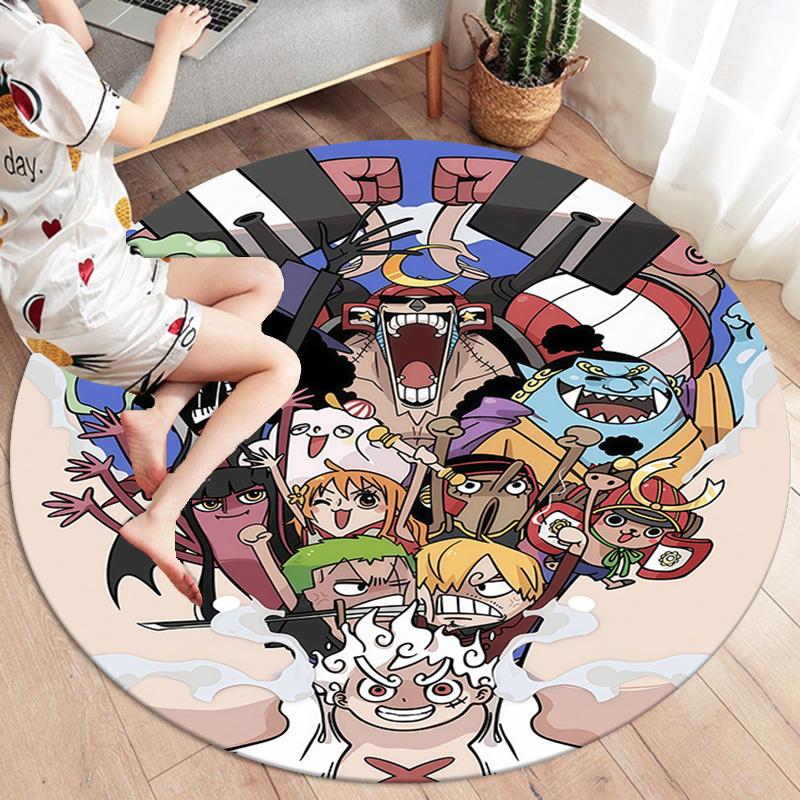 One Piece Round Area Rug Carpet Rug For Living Room Bedroom Sofa Playroom Decor Nonslip Floor Mat