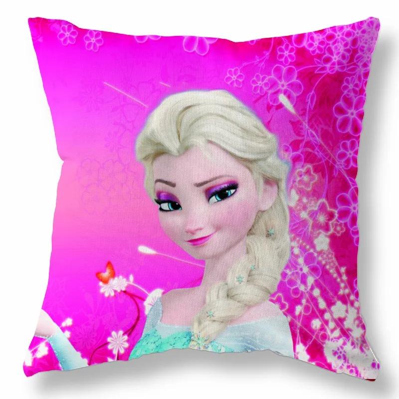 Disney Frozen Elsa Pillow Case Cushion Cover Children Baby Girl Couple Pillow Cover Decorative Pillows Case 40x40 45x45cm