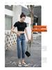 Women's High-Waisted Wide-Leg Jeans - Summer 2020 Korean Chic Straight-Leg Harem Cropped Pants
