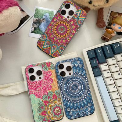 Mandala Painting Phone Case For iPhone 17 16 15 14 Plus 11 12 13 Pro Max Shockproof Protection Soft Back Cover