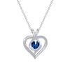 Luxury Heart Pendant Rhinestone Necklace: Colorfast Clavicle Chain, Elegant Birthstone Gift for Women