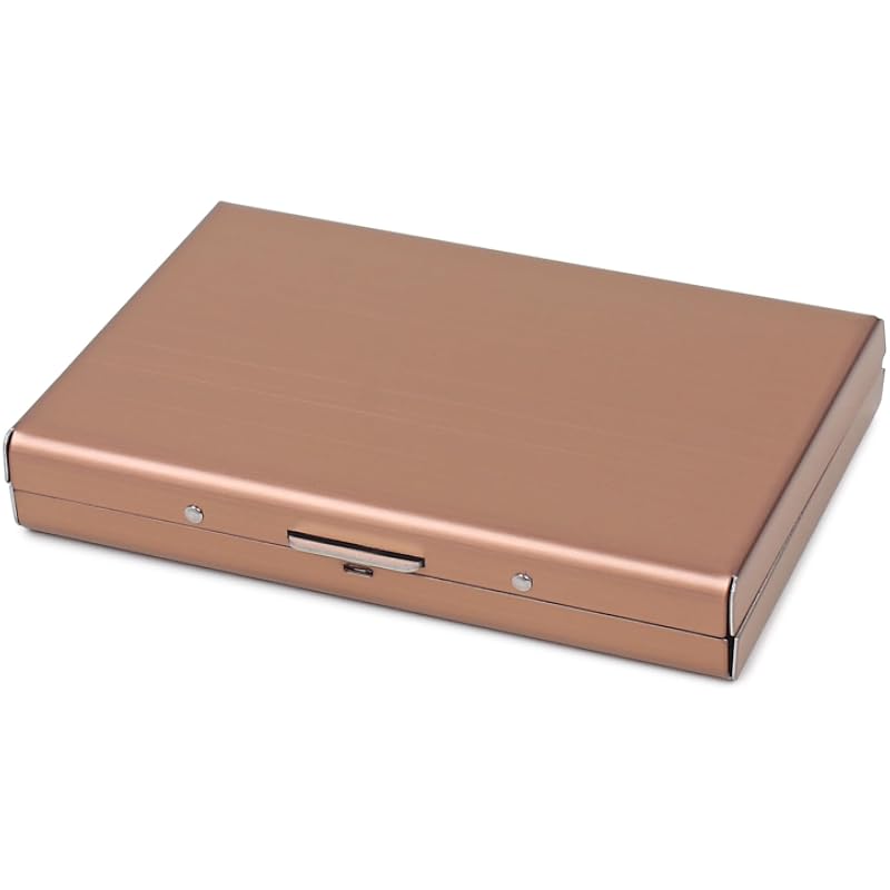 Stealodeal Long-Lasting Rose Gold Rfid Protector Metal Debit/Credit/Atm 8 Slots Men & Women Card Holder Purse