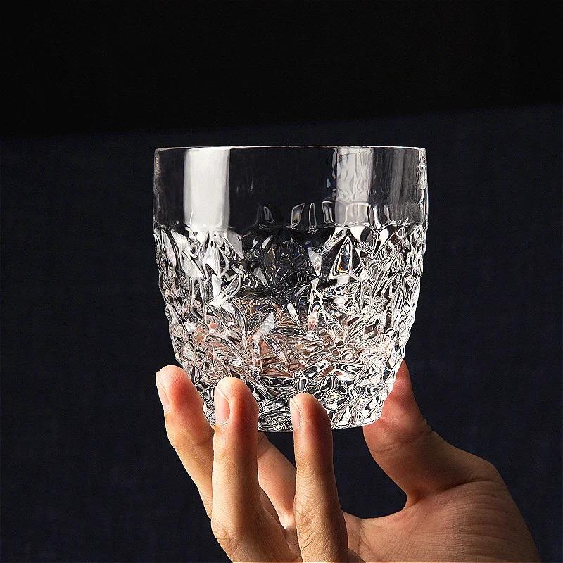 250ml/350ml Premium Cocktail Glass Hammer Patterned Wine Glasss Luxury Whiskey Glasses Party High End Wine Glass Bar Accessories