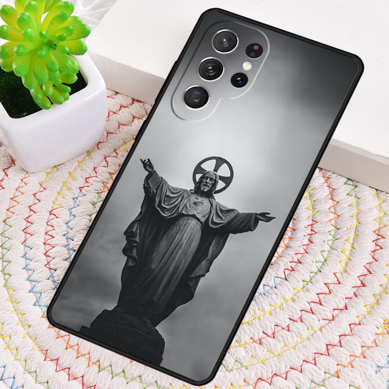 Jesus print Silicone Phone Case For Samsung Galaxy note 10 pro S26 S25 S24 S23 S22 S21 Plus S25Ultra Capa Cover