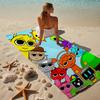 proof beach towel with a Sprunki7 pattern - soft,absorbent,quick-drying,machine washable - perfect for swimming,camping,bathing