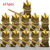 MOC Creative Medieval Game Valley Kinghts Ailin Guard Figures Warrior Armored Soldiers Army Weapons Helmet Blocks Bricks Toys