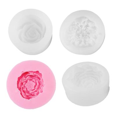 Rose Peony Flower Carnation Candle Silicone Mold Resin Epoxy Halloween Crafts DIY Ornament Jewelry Candle Making Tool