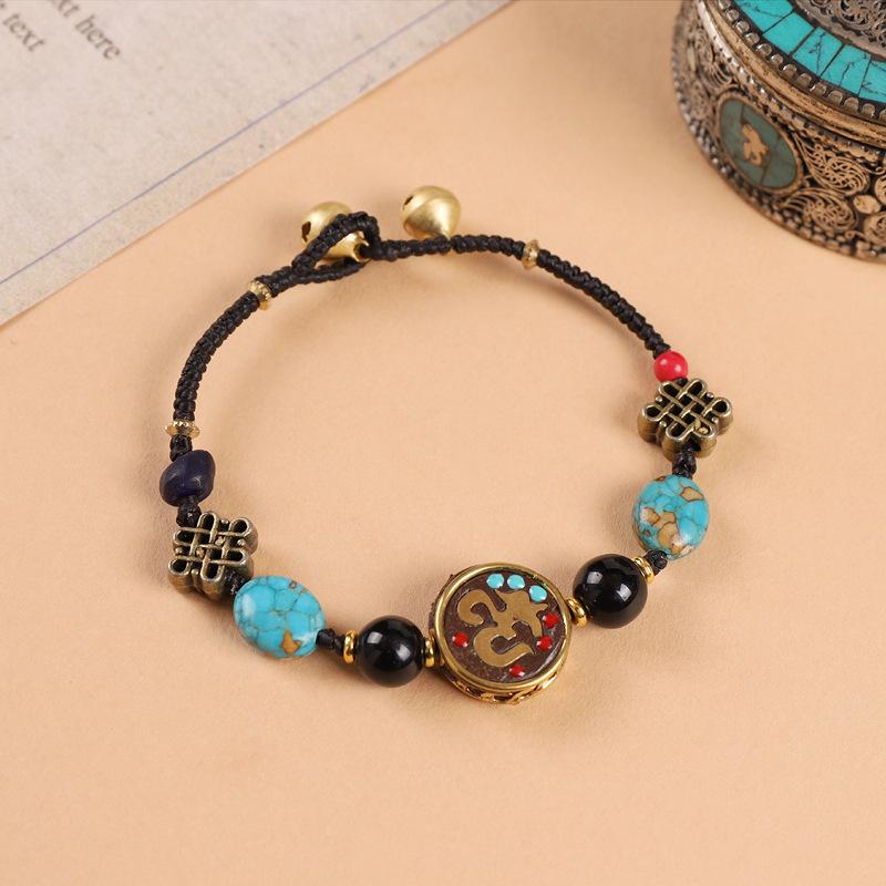 Tibetan Ethnic Beaded Wind Chime Bracelet - Unisex Retro Nepalese Style