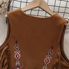 Bohemian Embroidered Fringe Vest for Women Grassland Travel Outfit
