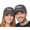 2pcs/set Classic Mom Dad Rose Printed Cap Washed Cotton Couple Cap Baseball Hats  For Man Women