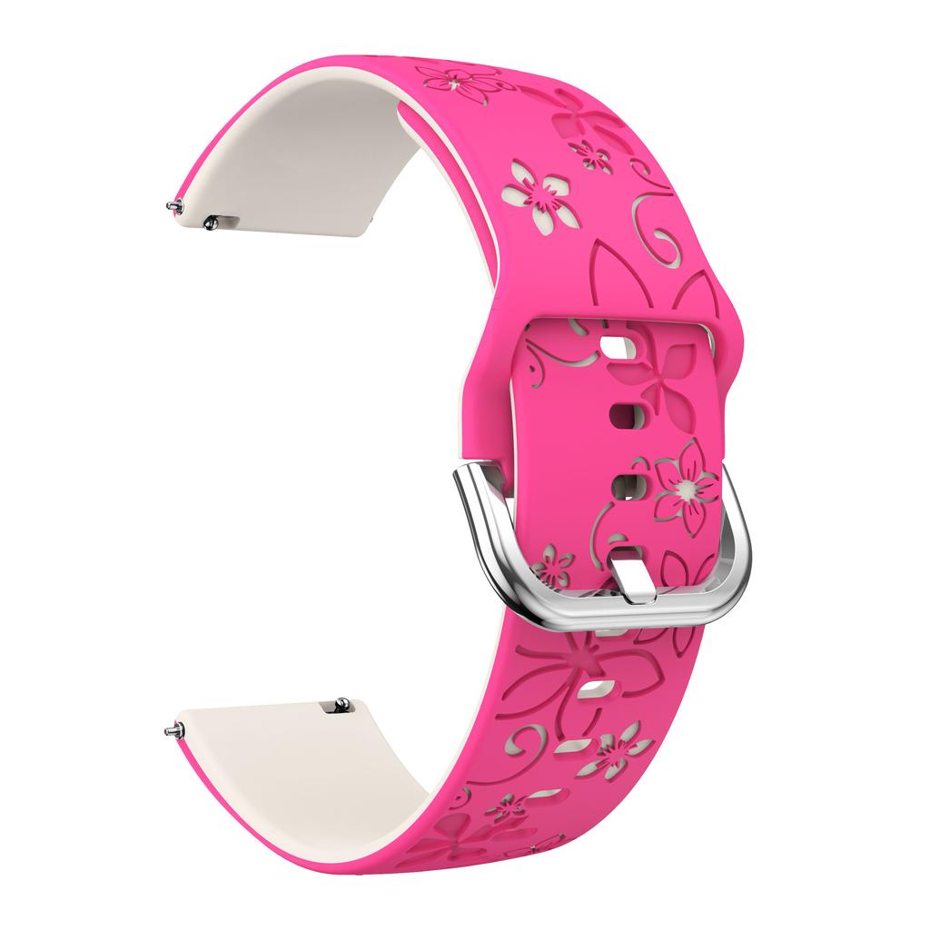 22mm Silicone Band for Oneplus 3 46mm 2 2R Engraved Flower Wristband Strap for Oneplus 3 2 2R 22mm Men Women Band Accessorries
