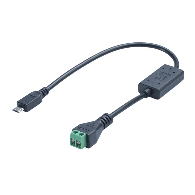 

2P Terminals DC5V 25V To USB 5Pin Converter Cable With 5V3A Output For Phone Tablet Dashcam Charging