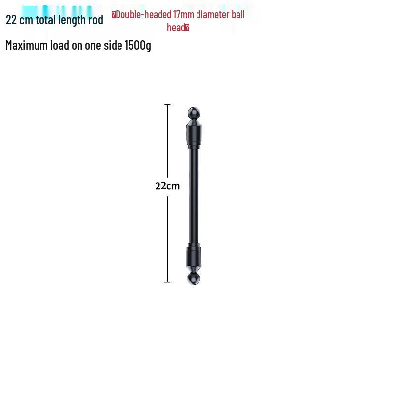 17mm Dual Ball Head Phone Holder Extension Rod Adapter