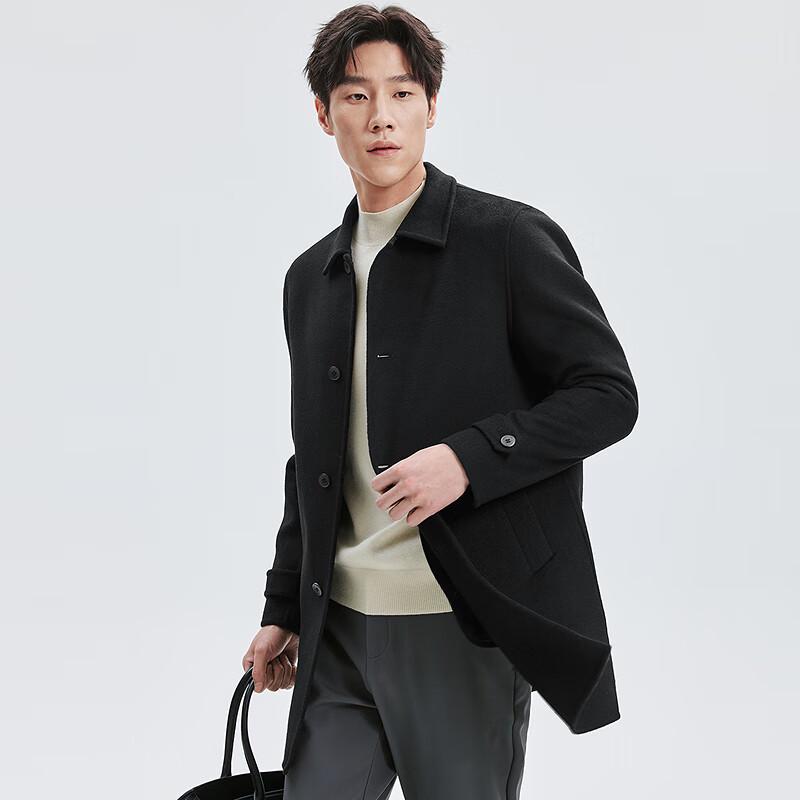 SEPTWOLVES Men's Wool Blend Double-Sided Overcoat