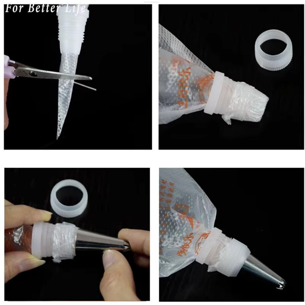 12/24Pcs Cream Nozzles Pastry Socket Large Cupcake Paper Cups Cream Nozzles Cake Decorating Tools for Pastry Piping Bag Baking