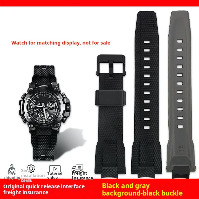 

MTG-B3000 Metal stainless steel adapter Sports rubber watchband For Casio G-Shock mtg-b3000cxd/b/bd Resin silicone watch strap For MTG-B3000