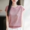 Women Knit T-shirt MODERN NEW SAGA Summer Knitted Shirt Short Sleeve Tees O-neck Pullover Knit Tops