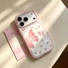 Pink butterfly is suitable for anti-drop iPhone15 female creative contrasting colors Apple 17/16 Pro mobile phone case spring creative