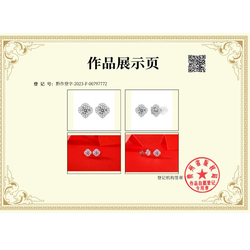 Bague Ringen Cercei New Age Moissanite cu incrustație de argint S925 de 0,5 ct.