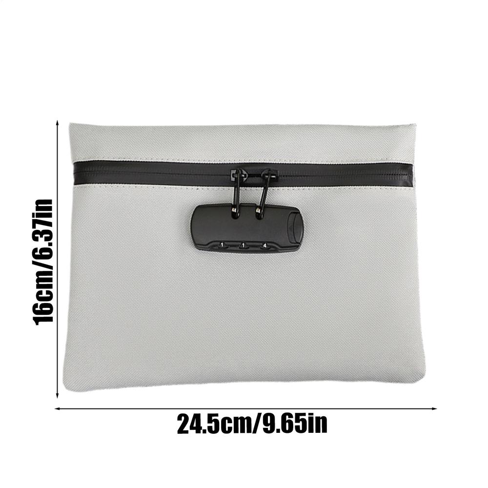 Waterproof Pouch Container With Password Lock Theft-Proof Organizer Portable Anti Cutting PU Money Bag For Personal Items