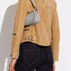 New COACH Swinger Cow Leather Crescent Bag, Pochette, Shoulder Bag, Handbag Trumpets Women's Gray C2643-B4DOY
