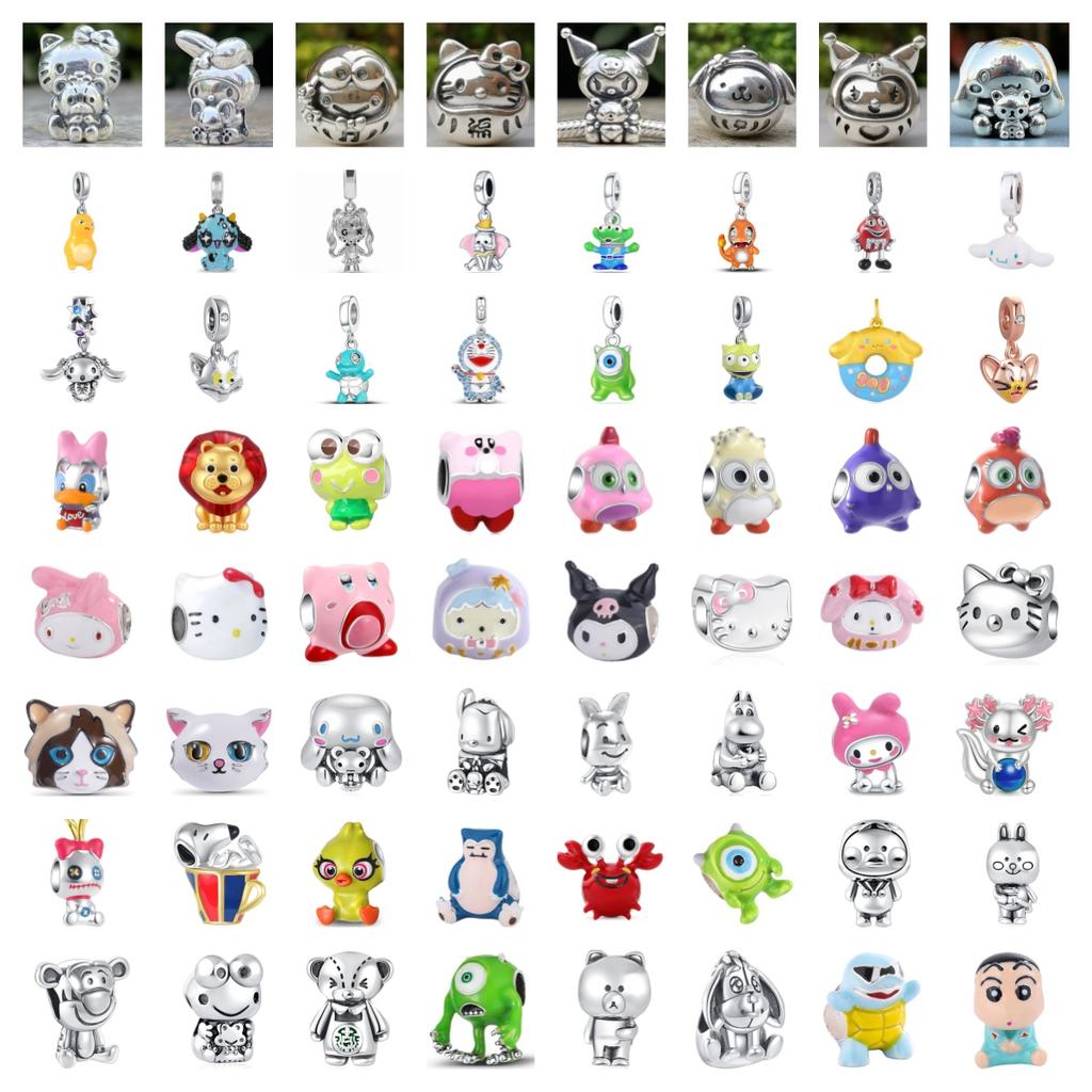 Sparkling 925 Silver Cartoon Series Charm Bead Fit Original Bracelet Necklace DIY Fashion Women Jewelry Accessories