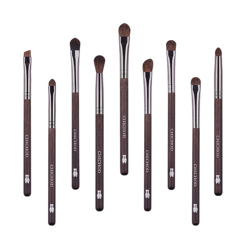 9-Piece Animal Hair Eyeshadow Brush Set