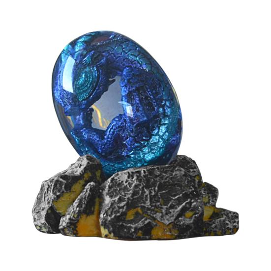 

Практичная статуя яйца дракона с яркой прозрачной текстурой, многоцелевая With Light синий