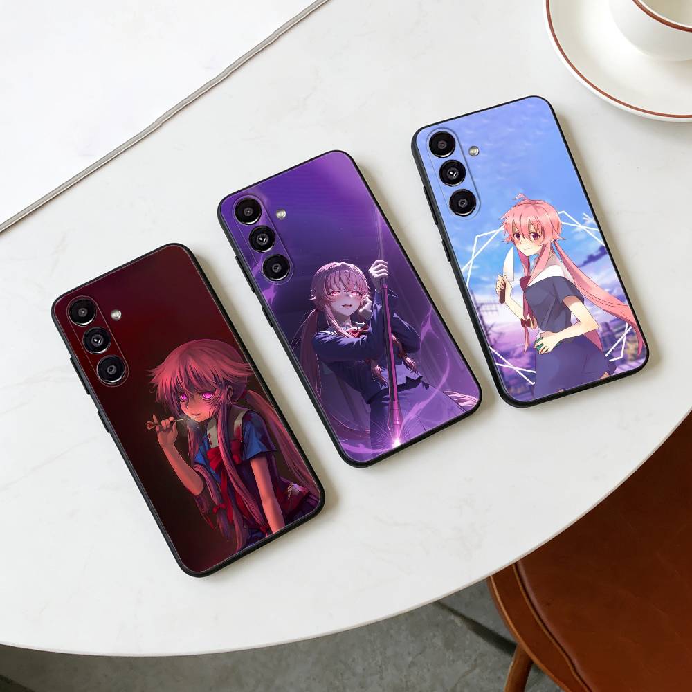 M-Mirai N-Nikki Gasai Yuno Anime Phone Case For Samsung Galaxy A13,21s,22,31,32,52,53,71,72,73,Soft Black Cover