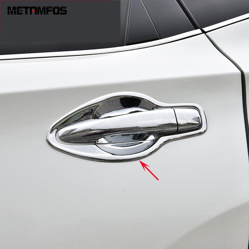 For Nissan Murano 2015-  2024 Chrome Side Door Handle Bowl Cover Trim Protection Cap Exterior Accessories Car Styling
