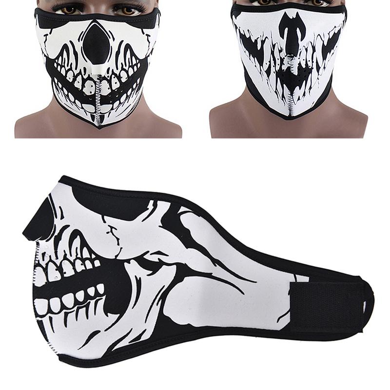 Punk Schedel Neopreen Halve Gezichtsmasker Ski Schaats Snowboard Motorfiets Bescherming