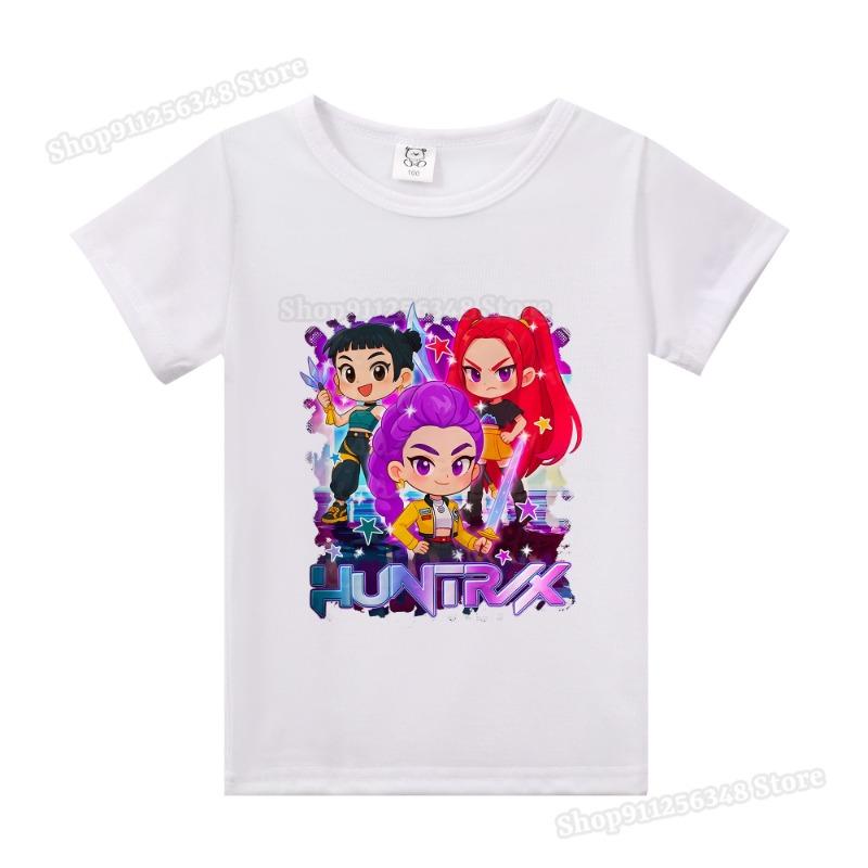 Barneklær Tegneserie Anime K-Pop Demonjegere Trykk T-skjorte Rumi Zoey Mira Topper Huntrix Saja Gutter Derpy Tiger Barneklær