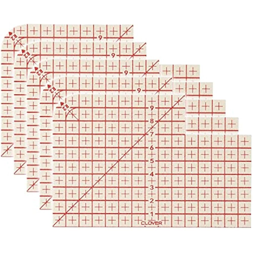 Clover CL25-057-5 Economical Iron Ruler, Set of 5, 25-057-5, Red