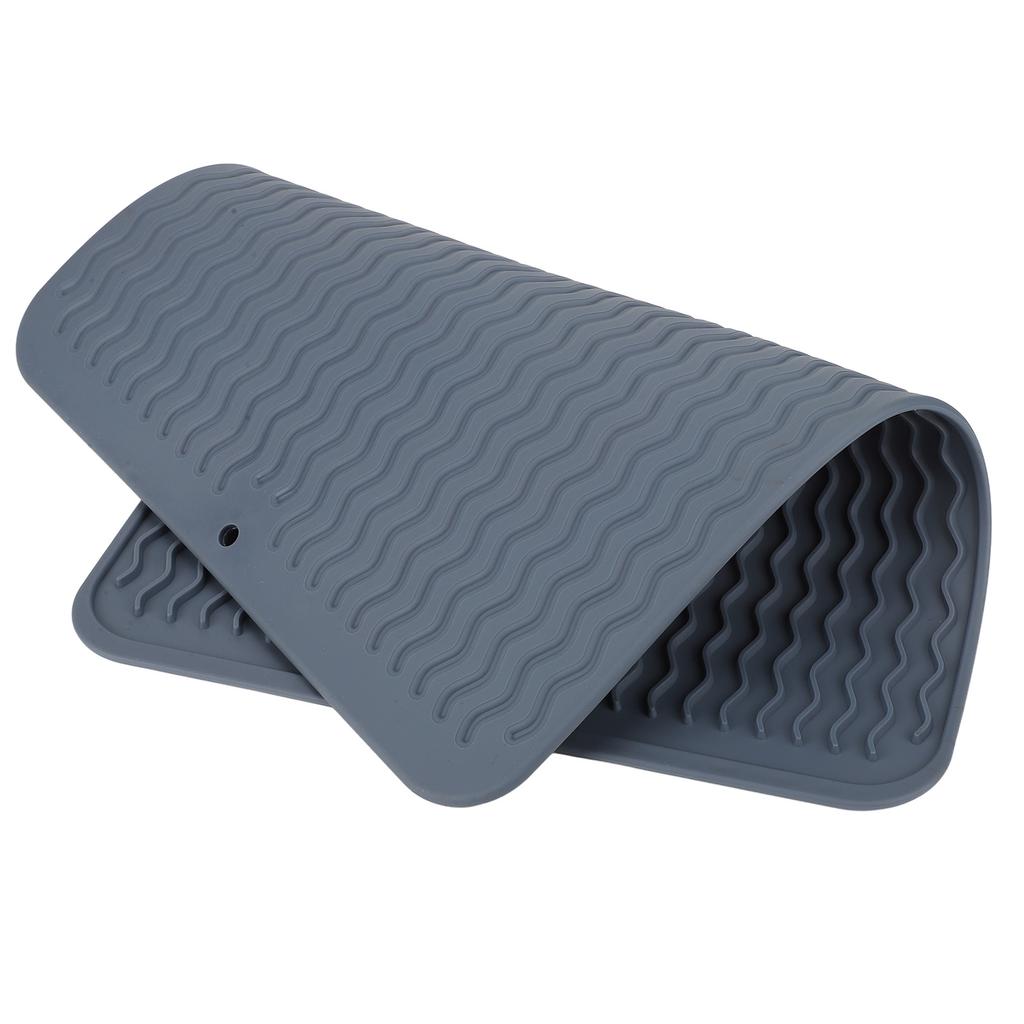 Dish Drying Mat Soft Flexible Rubber Heat Resistant Nonslip BPA Free Eco Friendly Wide Application Dish Drying Pad