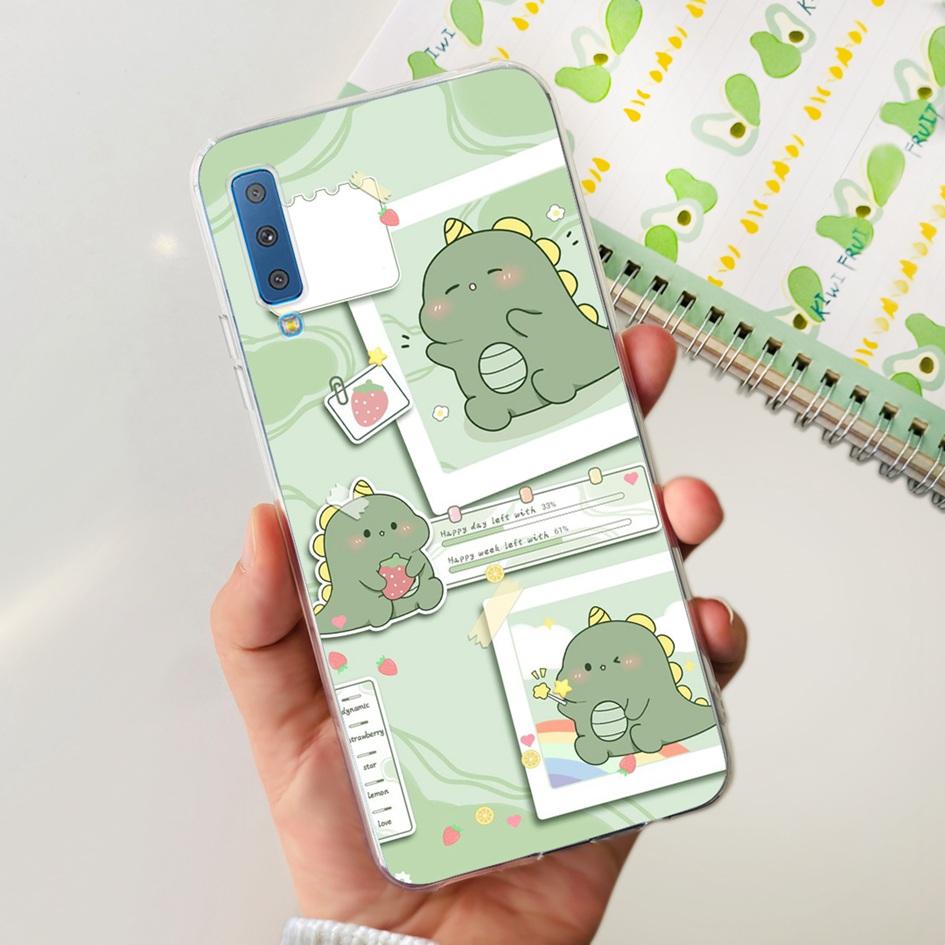 Silicone Cover For Samsung Galaxy A7 2018 Case A750 A750F Case Clear TPU Fashion Phone Case For Samsung A 7 2018 SM-A750F Fundas