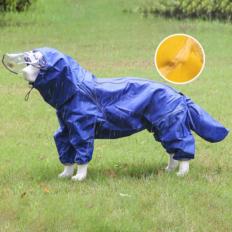 Buy Outdoor Large Dog Raincoat Waterproof Big Dog Clothes Coat Hoodie