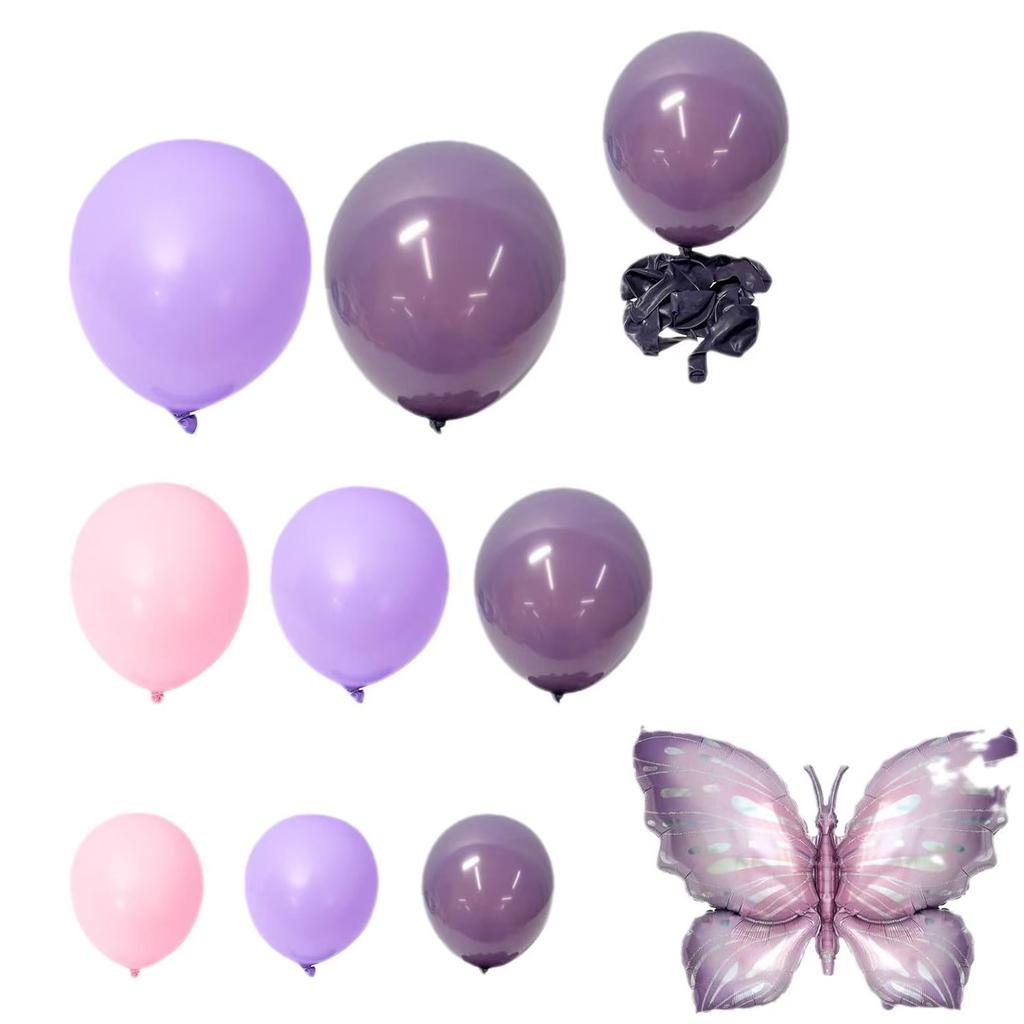 110 Piece Purple Butterfly Balloon Arch Kit Butterfly Maca Pink Balloons For Birthday Parties